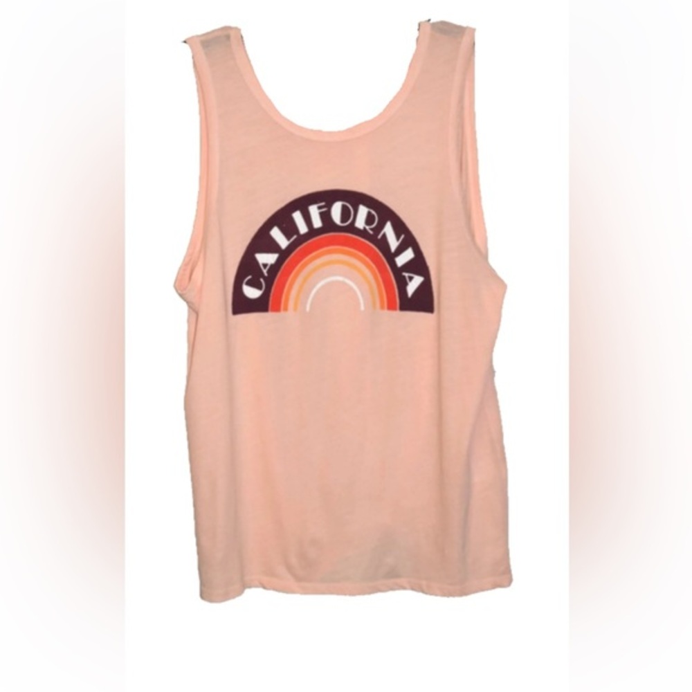 Lucky Brand EUC California rainbow open back tank Size M